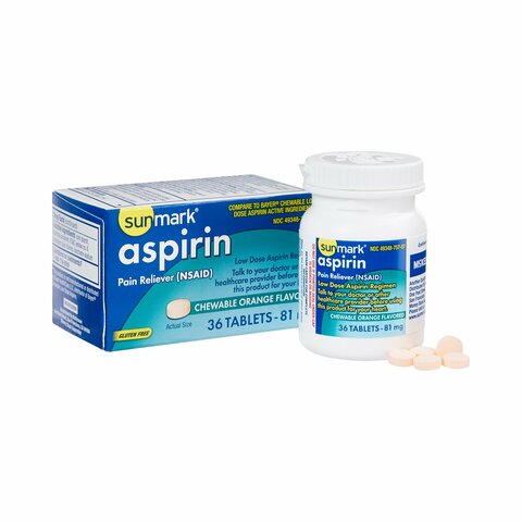Childrens Pain Relief Aspirin 81mg Strength Tablet