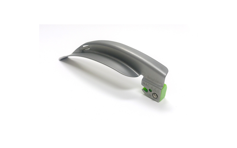 MAC #4 BriteView® LED Disposable Macintosh Laryngoscope Blade, Size 4, Lime