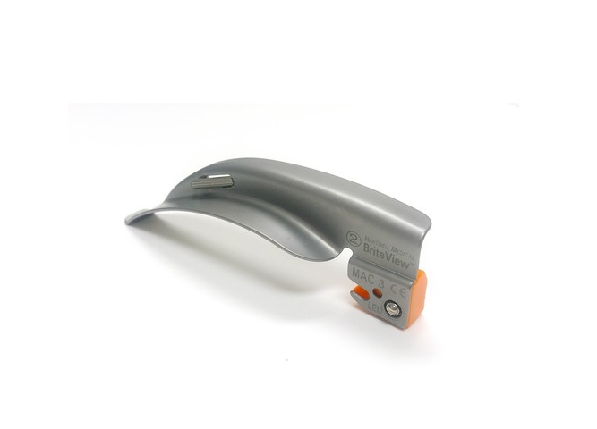 MAC #3 BriteView® LED Disposable Macintosh Laryngoscope Blade, Size 3, Orange